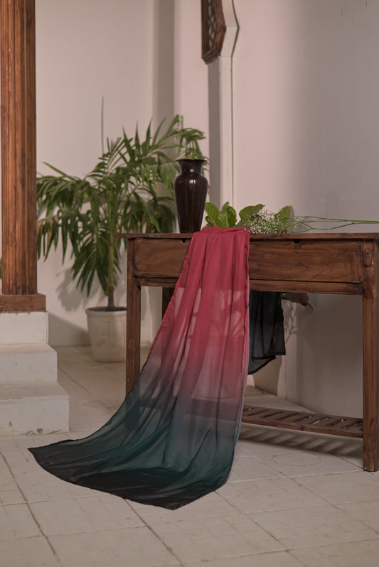 Midnight Floral Dupatta